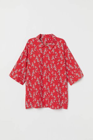 Short-sleeved Resort Shirt - Red