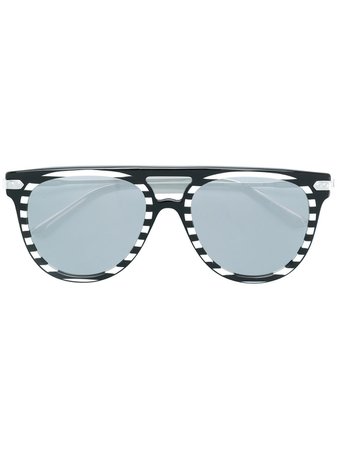 Calvin Klein 205W39nyc Striped Sunglasses - Farfetch