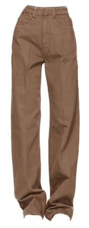 Lemaire Exclusive Brown Garment-Dyed Jeans