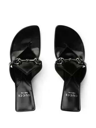 Gucci Horsebit Leather Thong Sandals - Farfetch