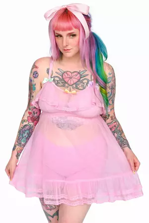 Powder Room Babydoll Dress - Pink | My Violet