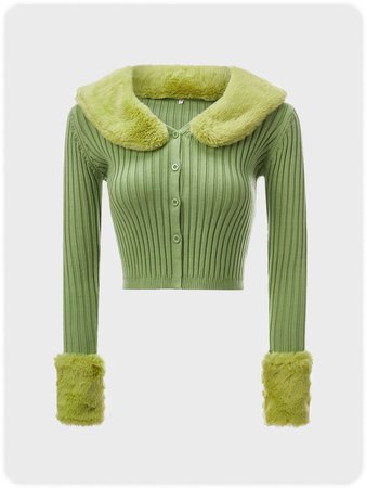Kollyy Green Casual Shawl Collar Winter Polyester Outerwear – kollyy