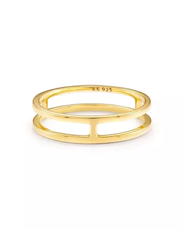 Bennett Double Band Ring in 18k Yellow Gold Vermeil | Kendra Scott