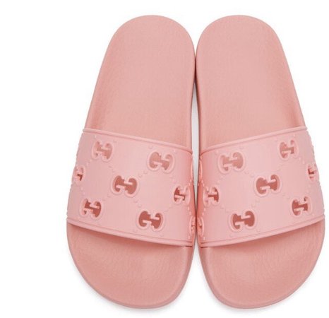 pink Gucci slides