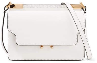 Trunk Micro Leather Shoulder Bag - White