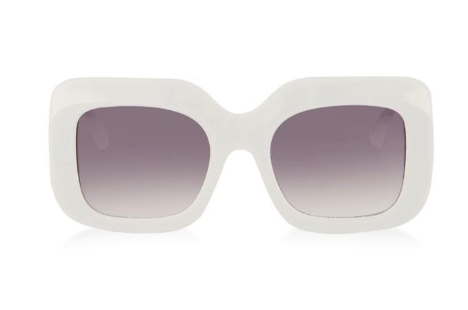 white oval sunglasses