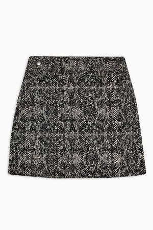 Mini Leopard Print Flocked Denim Skirt | Topshop