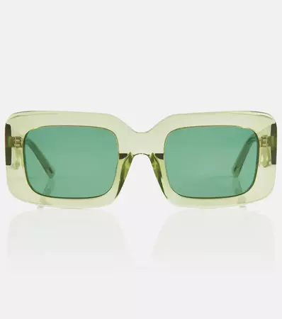 X Linda Farrow Jorja Sunglasses in Green - The Attico | Mytheresa