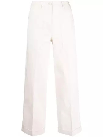 Moncler rolled-cuff Cropped Trousers - Farfetch