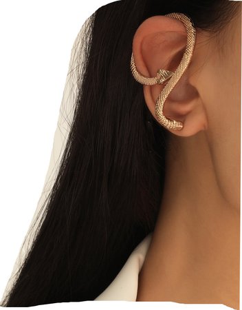 golden snake earring