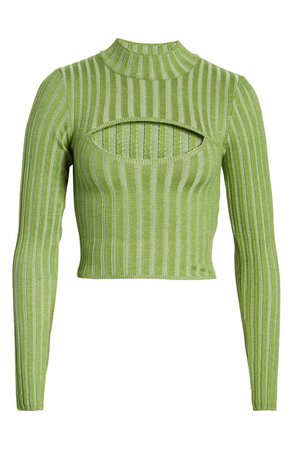BDG Urban Outfitters Cutout Ribbed Mock Neck Sweater | Nordstrom