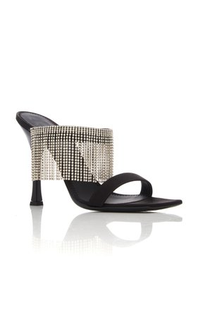 Fringed Crystal-Embellished Suede Sandals by Giuseppe Zanotti | Moda Operandi
