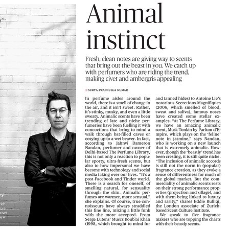 Print Press: The Hindu, April 8th, 2017 – "Animal Instinct" - Zoologist