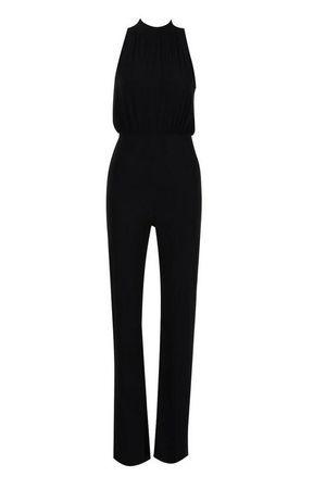 High Neck Ruched Jumpsuit | Boohoo
