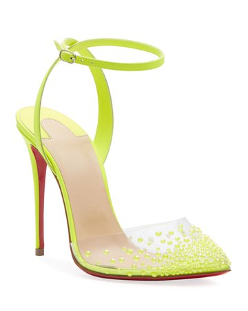 Christian Louboutin Spikaqueen 100 Red Sole Pumps | Neiman Marcus