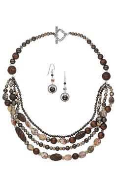 beige & black necklace and earrings sets - Google Search