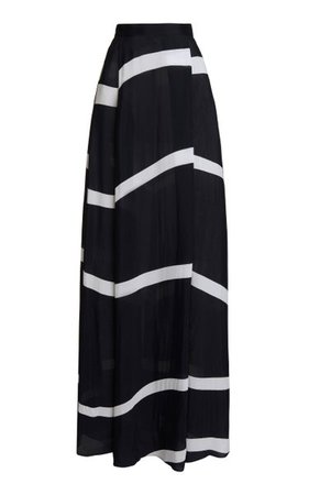 Striped Chiffon Maxi Skirt By Elie Saab | Moda Operandi
