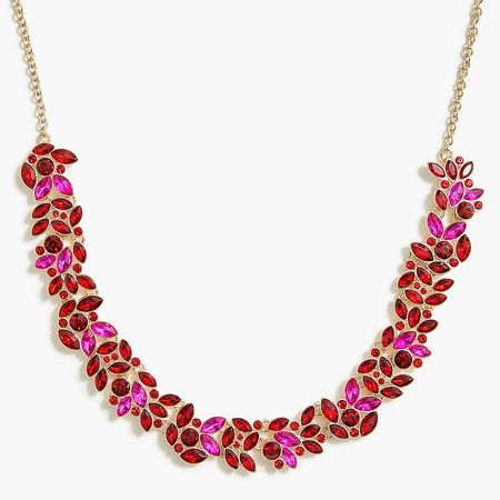Factory: Crystal Leaf Statement Necklace For Women