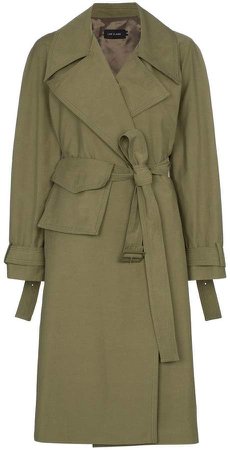 Low Classic utility pocket belted trench coat