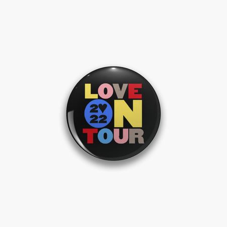 "love on tour" Pin for Sale by Carmens-World | Redbubble