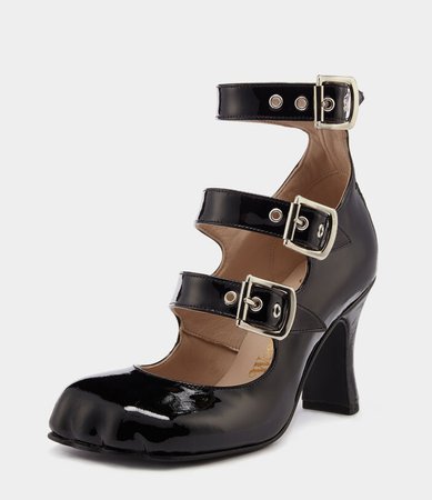 Animal Toe 3 strap black | Women's Shoes | Vivienne Westwood