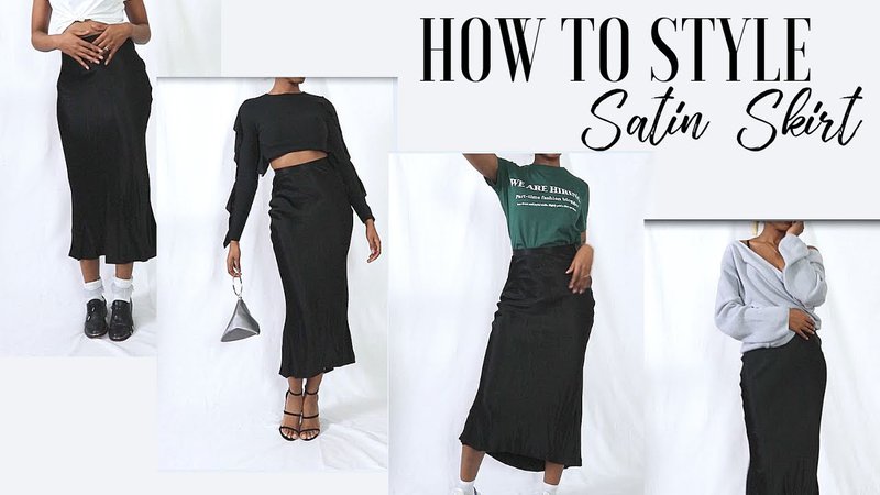 How to Style Satin Midi Skirt Text