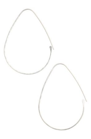 Nashelle Threader Teardrop Hoop Earrings | Nordstrom