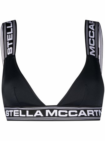Stella McCartney logo-stripe Traingle Bralette - Farfetch