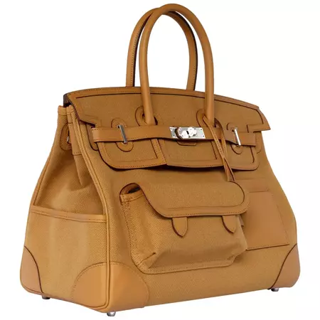 1stdibs Exclusive Hermes Birkin 35cm "Cargo" Sesame Swift and Toile Canvas For Sale at 1stDibs | hermes cargo birkin, hermes birkin cargo, birkin cargo bag price