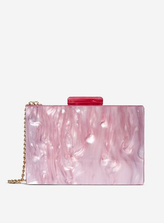 Pink Marble Box Clutch | Dorothy Perkins
