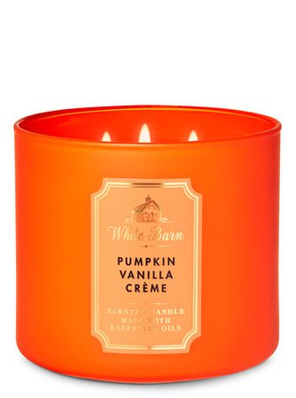 Pumpkin Vanilla Crème 3-Wick Candle - White Barn | Bath & Body Works