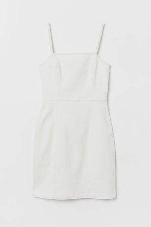 Cotton Twill Dress - White