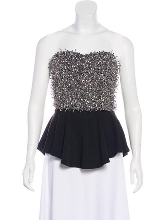 Philipp Plein Embellished Strapless Top - Clothing - PHP20900 | The RealReal
