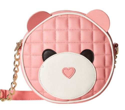 BETSEY JOHNSON Bear Quilted Coral Pink Loise KITSCH Crossbody Bag NWT Canteen | eBay