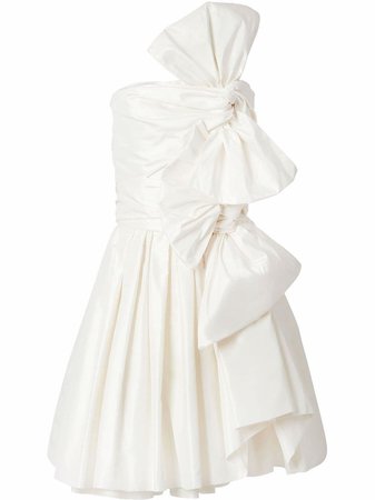 Carolina Herrera bow-embellished Strapless Dress - Farfetch