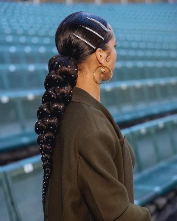 Braided ponytail