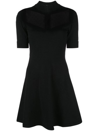 Redvalentino Tulle Detail Mini Dress RR3KDA05FNE Black | Farfetch