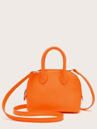Neon Orange Satchel Bag | SHEIN USA