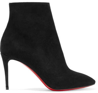 Eloise 85 Suede Ankle Boots - Black