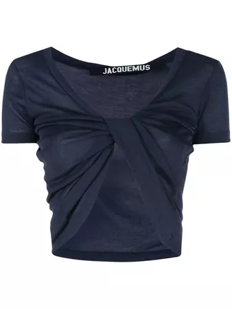 Jacquemus Sprezza knotted T-shirt - Fast Global Shipping, Free Returns
