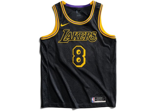 Nike Los Angeles Lakers Kobe Bryant Black Mamba City Edition Swingman Jersey Black/Gold - SS20