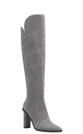 gray suede tall boot