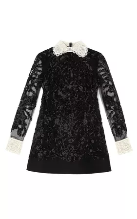 VALENTINO : Long Sleeved A-Line Embroidered Dress | Sumally