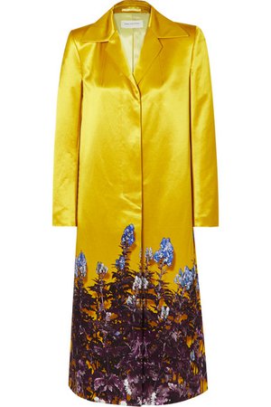 Dries Van Noten | Rye floral-print cotton-blend satin coat | NET-A-PORTER.COM