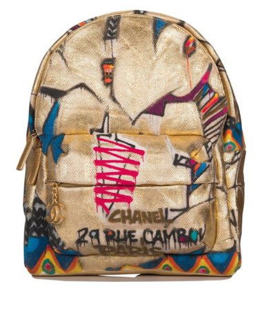 Chanel Egyptian graffiti backpack