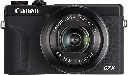 Amazon.com : Canon PowerShot G7X Mark III Digital 4K Vlogging Camera, Vertical 4K Video Support with Wi-Fi, NFC and 3.0-Inch Touch Tilt LCD, Black : Electronics