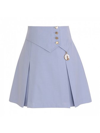 Devil Inspired Disney Authorized Alice in Wonderland Blue Mini Skirt