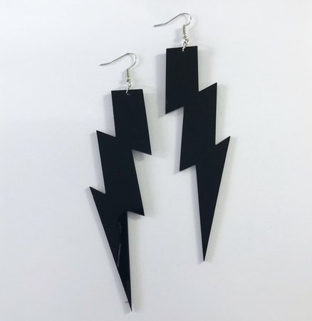 black lighting earrings