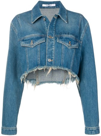 Givenchy embroidered short denim jacket £920 - Shop Online SS19. Same Day Delivery in London