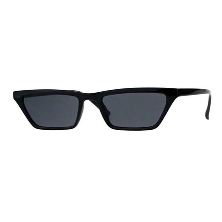 Amazon.com: Womens Retro Vintage Narrow Cat Eye Plastic Gothic Sunglasses All Black: Clothing